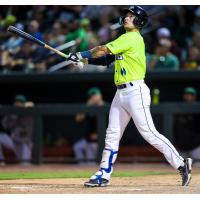 Columbia Fireflies' Carter Jensen at bat