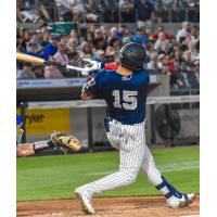 Everson Pereira of the Somerset Patriots at bat