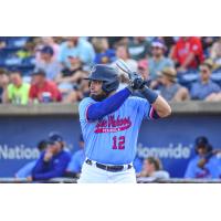 Pensacola Blue Wahoos' Norel González in action