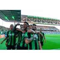 Austin FC plays to the crowd following a goal