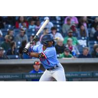 Cobie Fletcher-Vance of the Pensacola Blue Wahoos in action