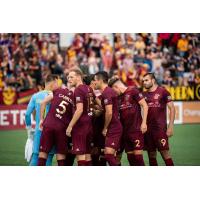 Detroit City FC huddle