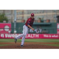 Kansas City Monarchs' Matt Hartman on the mound