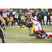 Edmonton Elks quarterback Taylor Cornelius vs. the Calgary Stampeders