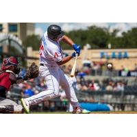 Leandro Cedeño with the Amarillo Sod Poodles