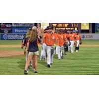 Long Island Ducks exchange high fives