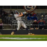 Somerset Patriots' Brandon Lockridge at bat