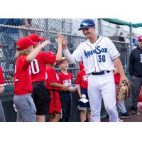 Everett AquaSox' Trent Tingelstad meeting fans