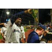 Pensacola Blue Wahoos celebrate after win