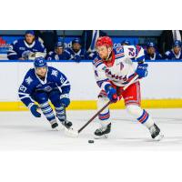 Kitchener Rangers defenseman Jack Harper vs. the Mississauga Steelheads