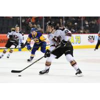 Steel Quiring skating with the Calgary Hitmen