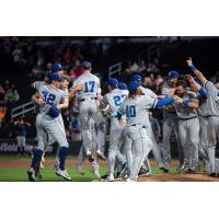 Durham Bulls celebrate the Triple A National Championship