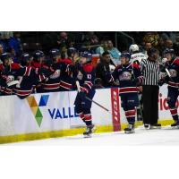 Saginaw Spirit's Josh Bloom celebrates win