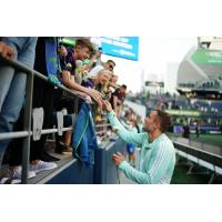 Seattle Sounders FC greeting fans