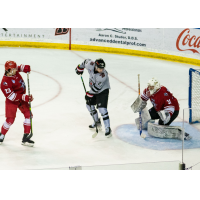 Rapid City Rush forward Brett Gravelle takes a shot against the Allen Americans