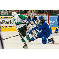 Texas Stars' Ryan Shea Versus Colorado Eagles' Shane Bowers