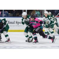 Kelowna Rockets battle the Everett Silvertips