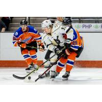 Wheeling Nailers' Bobby Hampton Versus Fort Wayne Komets' Mark Rassell