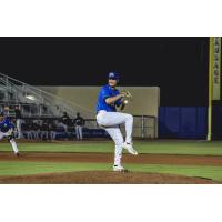 Biloxi Shuckers' Russell Smith on the mound