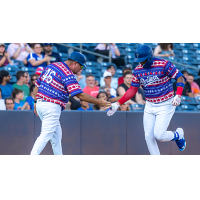 Tulsa Drillers' Scott Hennessey congratulates Yusniel Diaz