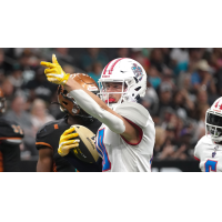 Northern Arizona Wranglers signal a first down against the Arizona Rattlers