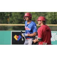 Green Bay Rockers infielder Jack Holman on base