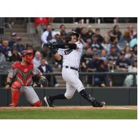 Austin Wells with the Somerset Patriots