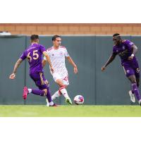 Chicago Fire FC II's Billy Hency versus Orlando City B's Cristian Medina