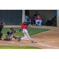 Kyle Jackson of the St. Cloud Rox takes a big swing