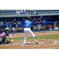 Biloxi Shuckers' Isaac Collins at bat