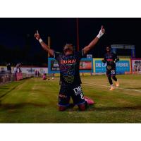 Las Vegas Lights FC's Tabort Etaka Preston celebrates win