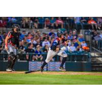 Somerset Patriots' Ben Rice in action