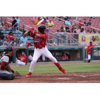 Fargo-Moorhead RedHawks' Alec Olund at bat