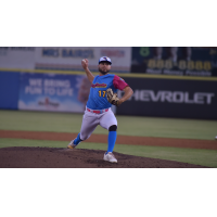 San Antonio Flying Chanclas' Bobby Milacki on the mound