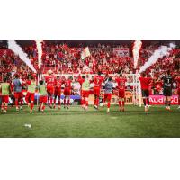 New York Red Bulls enter the pitch