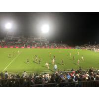 A record crowd watches the North Carolina Courage at WakeMed Soccer Park