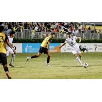 Louisville City FC's Cameron Lancaster in action