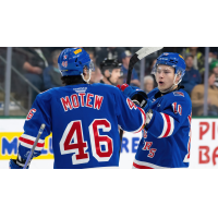 Kitchener Rangers' Simon Motew and Adrian Misaljevic on game night