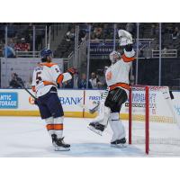 Greenville Swamp Rabbits enjoy a break in the action