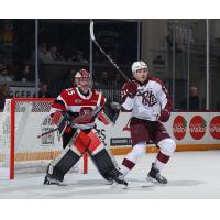 Peterborough Petes right wing Ryder McIntyre against the Ottawa 67's