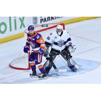 Worcester Railers goaltender John Muse vs. the Orlando Solar Bears