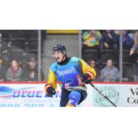 Flint Firebirds celebrate in their SpongeBob Squarepants jerseys