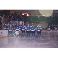 Tucson Roadrunners on the ice for introductions