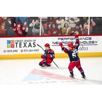 Allen Americans' Liam Finlay and 	Ty Farmer on game night