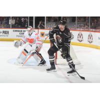 Lehigh Valley Phantoms goaltender Cal Petersen vs. the Hershey Bears