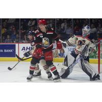 Grand Rapids Griffins right wing Matt Luff vs. the Milwaukee Admirals