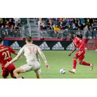 Phoenix Rising FC and the Oakland Roots SC in action