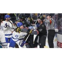 Wichita Thunder fight with the Iowa Heartlanders