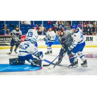 Wichita Thunder goaltender Trevor Gorsuch vs. the Tulsa Oilers