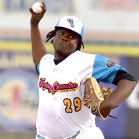 Pitcher Moises Lugo with the San Antonio Missions